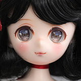 ZDD Cute Girl 1/4 BJD Doll, 39.5cm Handmade Ball Jointed Doll Action Figures + Clothes + Shoes + Wig, Flexible Joints and Strong Plasticity