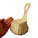 Miniature Rocker Chair 1:6 Scale Handmade Wicker Furniture Hanging 12-inch Doll