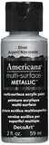 DecoArt Americana Multi-Surface Metallic Paint, 2-Ounce, Silver