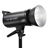 Godox SK400II 400Ws Photo Studio Strobe Flash Monolight Light with Bowens Mount &Lamp Head,150W Modeling Lamp for Studio,Shooting,Location and Portrait Photography-110V