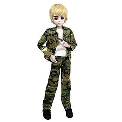 EVA BJD Andy 24" Camouflage Boy 60cm 1/3 SD Doll Ball Jointed Dolls Soldier Figure Toy