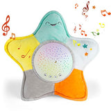 Sleep Soothers for Sleeping Baby, Portable White Noise Sound Machine & Night Light Projector, Baby Lullaby Stuffed Animal Toy, Sleep Aid for Newborns and Up (Starfish)