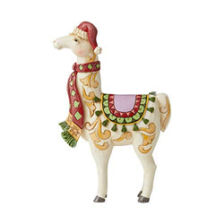 Enesco Jim Shore Heartwood Creek FA-La-Llama with Scarf Pint-Sized Figurine, 5.63 Inch, Multicolor