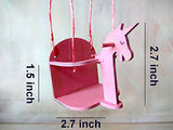 Miniature Swing, Dollhouse Nursery Baby Furniture Unicorn. 1:8 Scale Wooden Outdoor Toy (Finished)