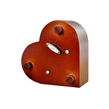 WESTONETEK Heart Shape Vintage Wood Carved Mechanism Musical Box Wind Up Music Box Gift For