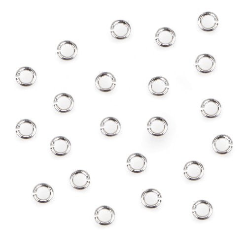 DARICE SPL1014 18-Gauge 40-Piece Jump Ring Sterling Plated Jewelery Making Kit, 5mm