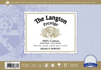 Daler Rowney Langton Prestige Block Rough 177 x 254mm (7"x10") 300gsm 12 sheets