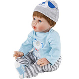 JOYMOR Reborn Baby Doll Lifelike Realistic Washable Soft Body Lovely Simulation Reborn Vivid Baby Doll(22 Inch)