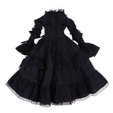Prettyia 1/3 BJD Dress Black Lolita Dress with Accessory for Night Lolita Girl Doll