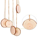 Natural Wood Slices - 30 Pcs 3.6"- 4" Craft Unfinished Wood kit Predrilled with Hole Wooden Circles for Arts Wood Slices Christmas Ornaments DIY Crafts