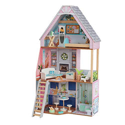 KidKraft Matilda Wooden Dollhouse with EZ Kraft Assembly, Balcony, Movable Staircase and 23 Accessories ,Gift for Ages 3+