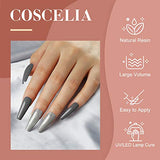 Gel Nail Polish Kit Coscelia 10pcs Soak Off LED Gel Nail Polish Glitter Nude Color Collection Gel Nail Starter Kit Manicure Salon DIY at Home Gift Box