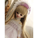 HMANE BJD Dolls Clothes for 1/4 BJD Dolls, Purple Bubble Mesh Dress for 1/4 BJD Dolls (No Doll)