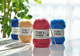 Tobi's Yarn DIY Crochet Dish Scrubbies Kit with 4 Colors of Sparkling Polyester scrubby Yarn, 1 Double-Ended Hook, and 1 Instructions