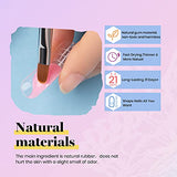 Beetles Poly Nail Extension Gel Kit, 6 Colors Clear White Nail Builder Gel Pink Nude Butterfly Poly Nail Enhancement French Manicure Kit Trial Nail Art Design Easy DIY Salon Nail At Home
