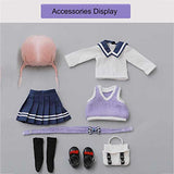 ZDD BJD Doll 1/6 27.5cm Ball Jointed SD Dolls Advanced Resin Girls Body Model + Full Set Clothes + Shoes + Wig, Toys for Girl, Fashion Doll