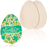 3 Pieces Wooden Easter Egg Cutouts Wooden Egg Slices Unfinished DIY Easter Egg Cutouts for Easter Crafts and DIY Spring Decorations (10 x 7 x 0.16 Inch)