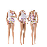 E-TING 10Pcs =5 Sets Beach Bikini Swimsuit Bathing Doll Clothes Swimwear with 5 Pairs Shoes for 11.5 Inch Girl Dolls (J)