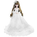 Alina Wedding Girl 1/3 60cm SD BJD Dolls Full Set 24" Jointed Gift Bride Bjd Doll + Makeup + Full Set Accessories