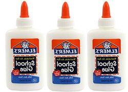 Elmer's Washable No-Run School Glue, 4 oz, 3 Pack (New Version)