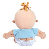 Adora My First Baby Boy Soft Plush Cuddly Play Doll with Polka Dot Fleece Blanket Bundle, 14"