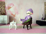 Miniature Chair, Dollhouse Furniture 1:8 Scale. Mini Wicker Armchair Lati Yellow