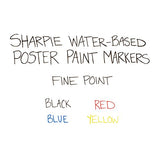 Sharpie 36671 Water-Based Poster Paint Marker, Assorted Colors, 5-Pack
