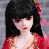 MEESock Beautiful Girl BJD Dolls, 1/4 SD Doll 16.5 Inch Princess Dolls Joints can Move DIY Toys, with Full Set Clothes Shoes Wig Makeup, Best Gift for Valentine's Day
