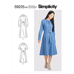 Simplicity SS9225H5 Misses' Raglan Sleeve and Pleated Skirt Dress Sewing Pattern Kit, Design Code S9225, Sizes 6-14