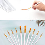 Elisel 30 pcs Paint Brush Set, Oil Watercolor Paint Brush, Paint Brushes for Acrylic Painting, Artist Paint Brushes for Kids and Adults to Create Art Paint (White)