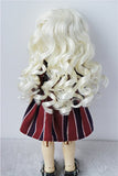 JD259 6-7inch 16-18CM Ivory white Lady Roll BJD doll wigs 1/6 yosd synthetic mohair doll accessories