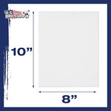 U.S. Art Supply 8 x 10 inch Stretched Canvas Super Value 40-Pack - Professional White Blank 3/4" Profile Heavy-Weight Gesso Acid Free Bulk Pack - Painting, Acrylic Pouring, Oil Paint
