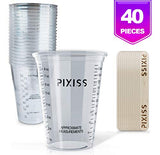 Amazing Clear Cast Resin 32-Ounce, 20x Disposable Mixing Cups, Pixiss Mixing Sticks Bundle