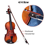 Vif 4/4 Handmade Stradivari Copy Style Violin Fiddle Case Bow Set Student Violin Show Full Size