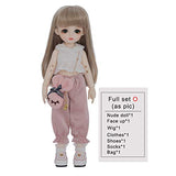 ZDD BJD Cute Doll 1/6 10inch 25.5cm, Body Clothes Shoes and Wig Included, Full Set Jointed Doll for 6 Year Old Girl and up, Gift for Birthday, Wedding