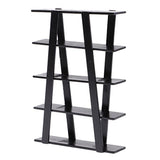 MonkeyJack 1:12 Black Wood Bookcase Shelving Dollhouse Living Room Furniture Decoration