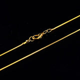 Gold Chain 18K Gold Plated Snake Chains for Necklace Jewelry Making 18inch 24pcs 1.2mm with Lobster