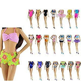 ZITA ELEMENT 10 Sets Bikini Swimwear Swimsuits Clothes and 10 Shoes for 11.5 Inch Girl Doll Fashion Handmade Beach Outfits