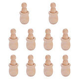 PH PandaHall 15 pcs Unfinished Wooden Peg Doll Bodies, People Nesting Set for Paint Stain Ornament Decorations Arts Crafts Making