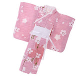 MagiDeal Gorgeous and Beautiful BJD Dolls Japanese Style Kimono Outfits for 1/6 Blythe Dolls Pink Cherry Blossoms