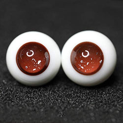 MZBZYU 1 Pair Glass Round Eyeballs for BJD Doll Toys Kids DIY Accessories 14mm/16mm/14mm Small iris,E,16mm