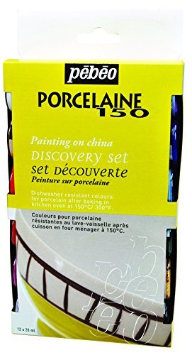 Pebeo Porcelaine 150 Discovery Set of 12 Assorted 20ml China Paint Colors
