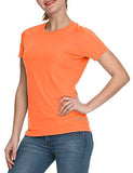 BALEAF Women's UPF 50+ UV Sun Protection T-Shirt Outdoor Performance Short Sleeve Orange Size M
