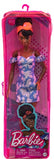 Barbie Fashionistas Doll #185, Black Up-do Hair, Off-Shoulder Bleached Denim Dress, Orange Bandana, White Boots, Toy for Kids 3 to 8 Years Old