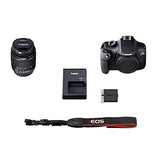 Canon EOS Rebel T100 DSLR Camera with 18-55mm f/3.5-5.6 Zoom Lens + 32GB Card, Tripod, Case, and More (18pc Bundle)