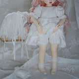 HMANE 6Pcs Set BJD Dolls Clothes for 1/6 BJD Dolls, White Princess Lace Dress Outfit Set Dollfie Dress Up (No Doll)