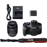 Canon EOS 4000D DSLR Camera with 18-55mm f/3.5-5.6 III Lens - Pixi Advanced Bundle (International Version)