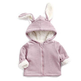 Curipeer Unisex Baby Outwear Jacket with Rabbit Ear Zip up Long Sleeve Hoodie for Baby Boys Girls