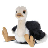 Bearington Ollie Plush Ostrich Stuffed Animal, 9 Inch