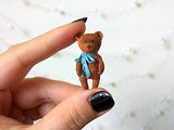 Miniature Dollhouse Teddy Bear, BJD Doll Toy Nursery Decor Cotton Felt Brown